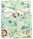 Honey Baby Plush Ultraソフトコーラルフリース赤ちゃん毛布、30 x 40 cm 30 X 40 グリーン RN150856