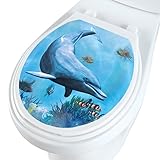 イルカトイレ用デカール、ブルー Oval ブルー 38488 OVAL