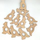 Kissteether 10個DIYペンダントハンドカット木製カンガルーエコフレンドリーな木製のベビーテザー自然のブナ木製品 (木製カラー10個)