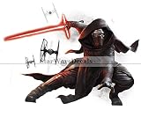 12 Inch Kylo Renの騎士シスライトセーバーFirst Order Starの覚醒ダークサイドEpisode 7取り外し可能な壁デカールステッカーアートホームデコレーションKids roo