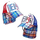 ベビー 帽子 メッシュキャップ 男の子 Kids Foret キッズフォーレ 消臭ネーム 日除け付き ロゴプリント 男児 ベビー キッズ (1.レッド/50cm)