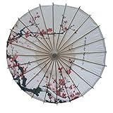 中国/日本スタイル紙傘パラソル33-inch Plum in Snow