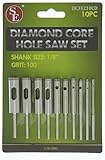SE DC31210CD Diamond Core Hole Saw Set Grit 100 1/8-Inch 10 Piece [並行輸入品]