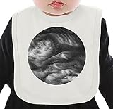 Stormy Clouds Circle Design ネクタイを有する有機ビブ Medium