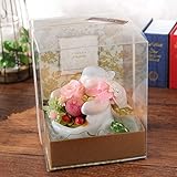 花由 陶器のアニマル＆プリザーブドフラワーのアレンジ クローバー畑のリスさん【誕生日プレゼント フラワーギフト】