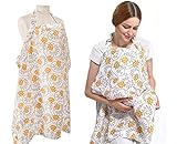 Amerzam 授乳ケープ 授乳カバー ワイヤー入り授乳ケープ コットン100％ 軽量 多機能で 出産準備 ご出産祝で