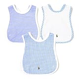ラルフローレン ベビー スタイ 3枚セット お食事エプロン 出産祝い 男の子 ブルー よだれかけ ビブ POLO RALPH LAUREN [並行輸入品]