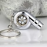 mazimark -- Real WhistleサウンドターボキーチェーンSpinning TurbineキーチェーンリングキーリングKeyfob シルバー MK-29014