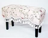 ジェニファーテイラー 角型スツール オットマン ソファ 薄ピンク 花柄