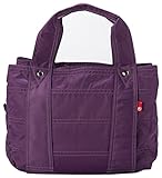 MILA BORSA (ミラボルサ) トートバッグ レディース 2way ナイロン マザーズバッグ (Mサイズ, パープル)