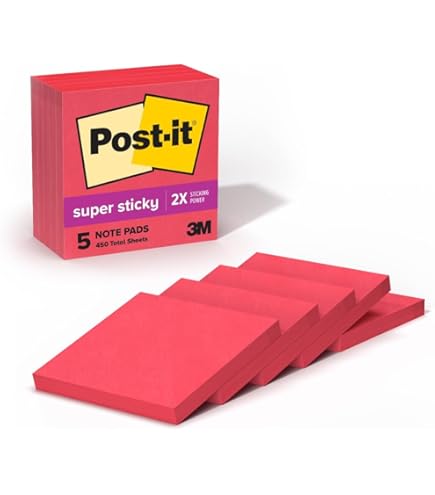 Amazon.co.jp: Post-it (ポスト・イット) 強力粘着 付箋 3 x 3インチ 5