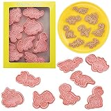 クッキー型 3D クッキング抜き型セット 8点セット クッキー型抜き 製菓 キッチン 製菓用品 プレスタイプ キッチン お弁当 手作り 誕生日プレゼント 贈り物 専用パッケージボックス付き (恐竜)