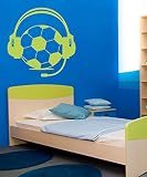サッカーボールFootballヘッドフォンEarflaps子供部屋子供スタイリッシュな壁アートステッカーデカールg8602