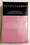 Ralph Lauren Classic Gingham Full Extra Deep Fitted Sheet-Pink [並行輸入品]
