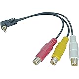 RCA(L/R/V)→4極3.5mm変換ケーブル タブレット対応 0.2m