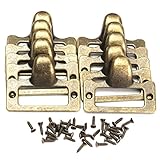 ILS - 10 pieces 48MM*38MM Brass File Label Tag Drawer Handle Knob With Screws