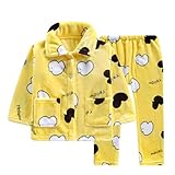 CXYP　ベビー　子供　パジャマ　上下セット　ルームウェア　パジャマセット　上着＆ズボン　赤ちゃん　秋冬　動物　ふわふわ　カワイイ　キャラクター 　男の子 　女の子 　防寒着　寝間着　 (140cm,