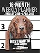 2018-2019 Weekly Planner - Most Wanted Irish Setter: Daily Diary Monthly Yearly Calendar