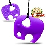 Mother Approved Teething Necklace Baby Purple Elephant, Includes Dry Bag and Certificate by Mother A