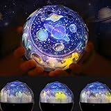 ナイトライト投影ランプ、hallowonスターロマンチック回転Sky Cosmosカバープロジェクタナイト照明子供大人寝室、ムード/装飾ライト、赤ちゃん保育園ライト