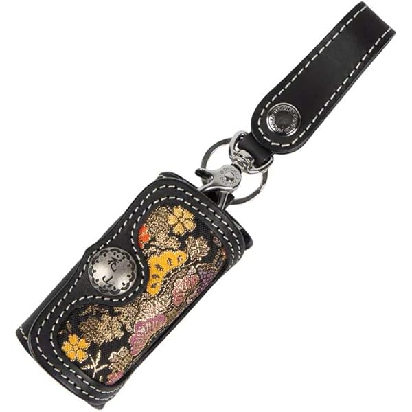 Amazon | [デグナー] 花山 K-25K レザー/金襴織物 キー