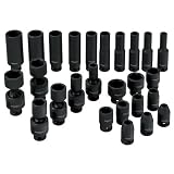 Powerbuilt 647298 1/4 Drive SAE Impact Socket Set, 26 Pieces by Powerbuilt