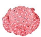出産祝い　ギフト　ベビー　赤ちゃん　日よけ帽　キャップ　ハット　帽子　紫外線　防止　お出かけ用　花柄　可愛い　柔らか　通気　快適　50cm　2-3歳（ピンク）