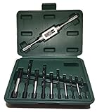 ドリル エキストラクター 折れた ネジ 潰れた ナット 外し 逆タップ 工具 11セット (深緑)