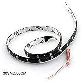 ライト，SODIAL(R)60CM 30 SMD 車のストリップアンダーライト　ネオン足元　防水　柔軟 - 白