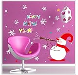 クリスマスの装飾的な壁のステッカーお店のガラスの装飾的な壁のステッカーの 60 cm × 90 cm