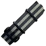 [time+] 20mm NATO G10 バリスティックナイロンストラップ 腕時計ベルト ミリタリーバンド ボンド(ブラック&グレー)/Matte Black