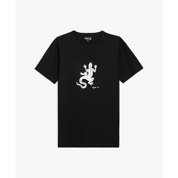 Amazon | agnes b. HOMME オム アニエスベー ロゴ Tシャツ 黒
