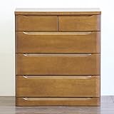 シック 幅80cm 4段チェスト ブラウン 完成品