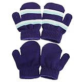 ベビー・赤ちゃん用 ウインターミトンセット 手袋 冬 (2ペア) 女の子 (ワンサイズ) (ブルー)