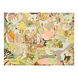 Joy Carpets Kid Essentials Infants & Toddlers Lamby Pie Rug Multicolored 5'4 x 7'8 [並行輸入品]