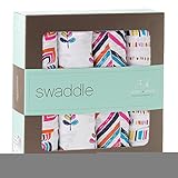 エイデンアンドアネイ おくるみ ブランケット 4セット ギフト 出産祝い ロイヤルベビー (カラー：flip-side） 2056 Aden+Anais [並行輸入品]