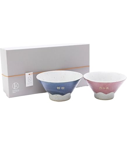 ケーアイ(K-ai) 富士山 飯碗 大小 ペアセット ギフトBOX付き 富士山