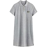 Amazon Co Jp ショッフェ ポロワンピース レディース ゆったり ロゴ 半袖 Tシャツ ゴルフウェア ワンピース ポロシャツ シンプル ファッション ロング丈 おしゃれ チュニック 大きいサイズ 服 ファッション小物