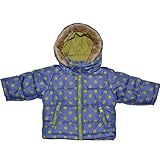 カーターズ（Carter's)【薄紫水玉模様ダウン風ジャケット】女の子ラベンダーxグリーンドット柄防寒フェイクファーフード付アウター 12months 12ヶ月用 80cm 出産祝いギフト,プレゼント