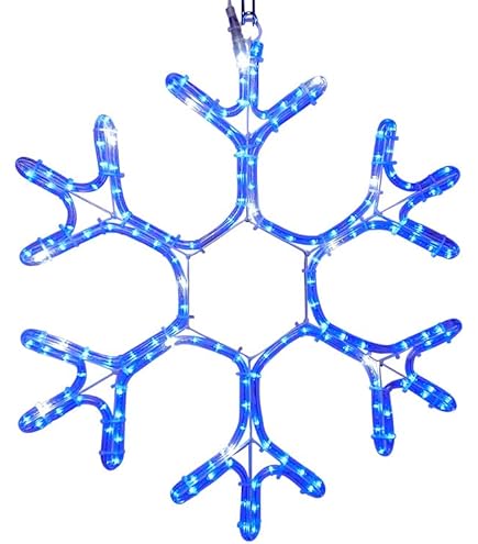 イルミネーション スノーフレーク フラッシュ球入り ブルー・ホワイト イルミネーション スノーフレーク フラッシュ球入り ブルー・ホワイト