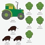 My Wonderful Walls Tractor-Trees-Cows Wall Stickers for Kid's Farm Mural, Multicolored by MyWonderfu