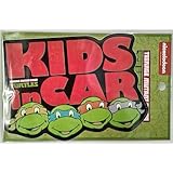 ミュータント・タートルズ 車用ステッカー KIDS in CAR キャラクターステッカー レトロ アニメ 黒色