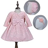 Cuteshower ベビードレス 女の子 ベビー服 フォーマル 新生児 セレモニードレス 結婚式 お宮参り 発表会 ピンク 18#（12-18ヶ月）
