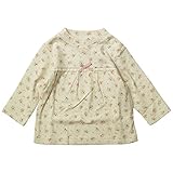 《H28年秋冬物》(日本製) Pample Mousse(パンプルムース) ジャガード接結天竺小花柄長袖Tシャツ 95cm/IV NO.DP-63252