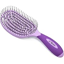 CREAGE 電動ヘアブラシ パープル CREAGE 電動ヘアブラシ パープル グロウブラシ｜音波振動