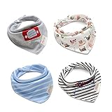 Perfect Gift Set for Boys Baby Bandana Bibs Drool Bibs Absorbent Cotton by mom's care