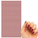 ラインストーンシール デコシール ジュエリータイプ レッド 3mm 640粒 強力粘着 キラキラ 装飾シール DIY 推し活 うちわ ハンドメイド NYANDELMO ND-0269-R01-RD-3mm