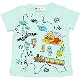 【本体綿100％】2017年 夏物 アンパンマン 天竺 冒険ＭＡＰ Ｔシャツ Anpanman ミント◇80cm
