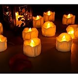 The Best 12個オレンジ、黄色点滅グロー、Smokeless Candle、フレームの最長時間、LED電子茶ワックス、ワックスDrops、バッテリーランプ、結婚式、誕生日、ファミリGather