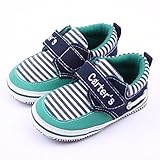男の子スニーカー　ベビーシューズ　子供運動靴 赤ちゃんシンプルズック靴　新生児　安全　歩行練習　柔らかい底　綿布　グリーン　11cm　0-6ヶ月に対応靴　春夏秋